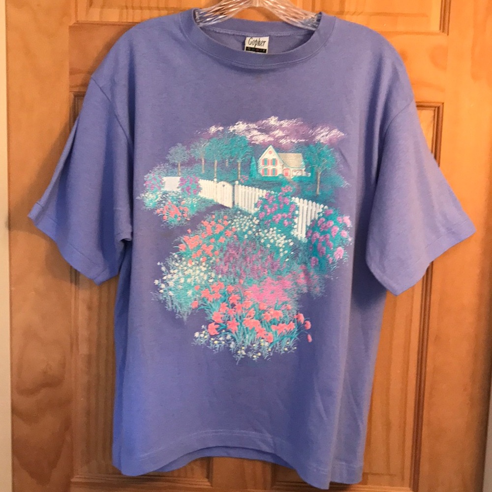 Flower Garden (Lilac Blue) Tee Shirt
